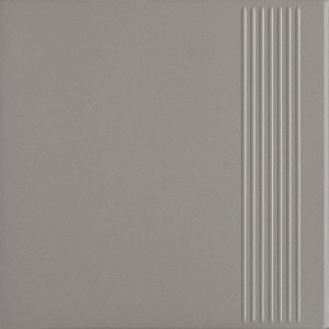 Paradyż Bazo Grys Stopnica Prosta Gres Monokolor Mat. 30x30