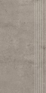 Paradyż Pure Art Dark Grey Stopnica Prasowana Mat. 298x598