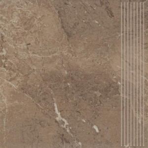 Paradyż Track Brown Stopnica Prosta  30x30 