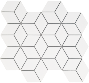 Netto White Rombus Matt Mosaic 30x30