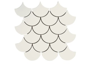 Netto White Fish Scale Matt Mosaic 30x30 