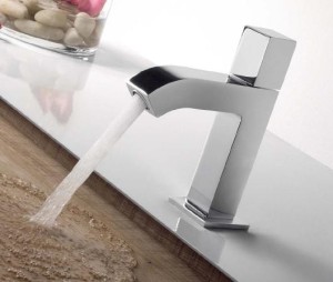 Tres Cuadro bateria umywalkowa perlator chrom 107503