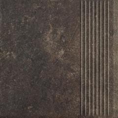 Paradyż Scandiano Brown Stopnica Prosta 30x30 