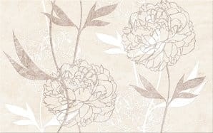 Cersanit Ferrata Beige Inserto Flower 25x40