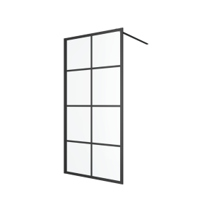 Excellent Fabrika walk-in ścianka prysznicowa 100x200 czarny mat 