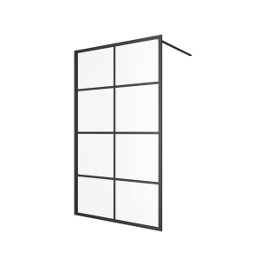 Excellent Fabrika walk-in ścianka prysznicowa 120x200 czarny mat 