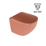 Excellent Luqa miska WC wisząca z deską wolnoopadającą terracotta mat
