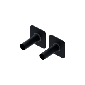 Excellent Caldo 2x rozeta pojedyncza maskująca zawory grzejnikowe czarny mat